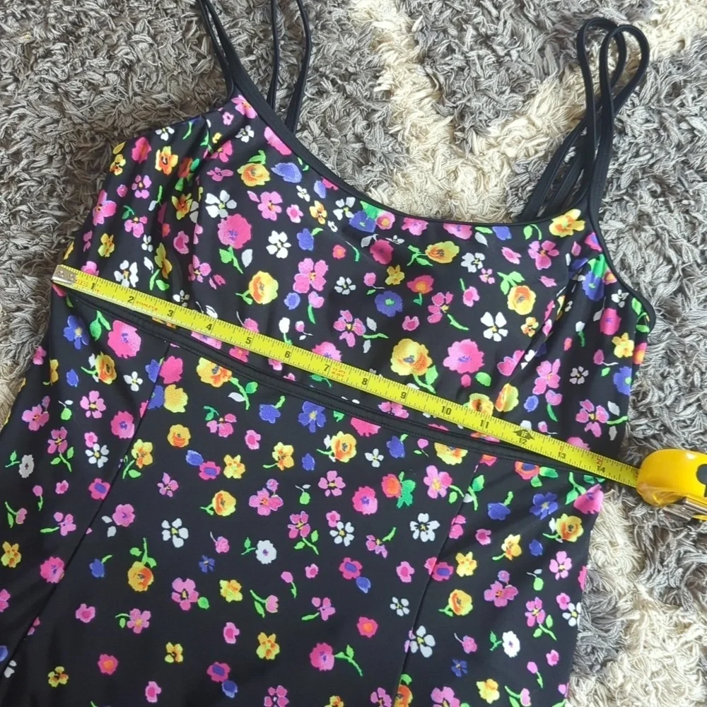St Johns Bay Floral Swimsuit Dress Padded Size Women's 10